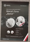 Folder Ogłoszenie do srebrnej monety 10 zł Henryk Flame„BARTEK"
