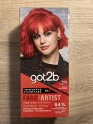 Schwarzkopf Got2b Farb Artist kolor 092 Lollipop Red zmywalna (Odbiór WWA) 