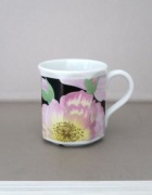 Vintage KUBEK Lubiana polska porcelana kwiaty