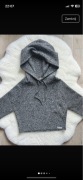 Nowa bluzka z kapturem długi rękaw top krótka rozmiar S