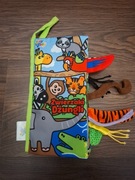 Książeczka sensoryczna szeleszcząca z ogonkami zwierząt 