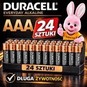 Duracell AAA 24 szt Baterie Alkaliczne LR03 R3 Oryginał Mocne
