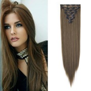 Cybelleza Proste  doczepiane włosy 60 cm 8 sztuk 