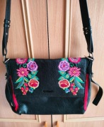 Torebka Desigual Róże Haft Boho - Unikat