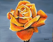 Obraz ręcznie UNIKAT Żółta Róża 50 cm Galeria Bączkowska 