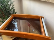 Duża Taca szklano drewniana