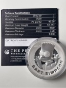 Bart Simpson Tuvalu 2oz Ag HR srebro moneta 2022