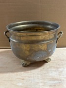 Stara mosiężna doniczka 