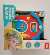 Lean Toys Muzyczna Stodoła Zwierzęta Gospodarstwo Dźwięki Muzyka Czerwona