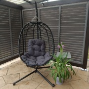 Fotel wiszący elden milano ogrodowy z rattanu pe