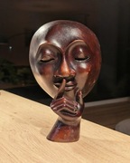 Figurka rzeźba maska ceramiczna