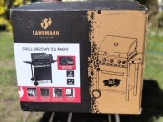 Grill gazowy Landmann 3+1 12,5kW ruszt żeliwny + ceramiczny palnik boczny