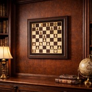 Gambit hetmanski obraz szachy prezent rękodzieło.