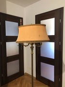 Antyczna Lampa mosiężna stojąca na dwie żarówki