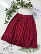 Elegancka burgundowa spódnica z wełną 50% wool vintage