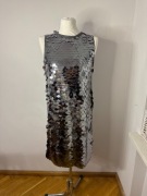 NOWA króka sukienka duże cekiny efekt lustra grafitowa  BODY FLIRT 42