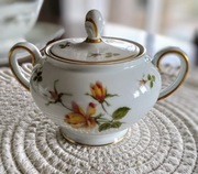 Cukiernica porcelana biała Rosenthal Aida Rose 1961 r.