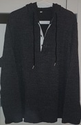 Sweter męski bluza z kapturem XL nowy ciemnoszary wygodny miły w dotyku