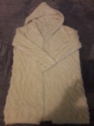 Sweter kardigan kaptur kremowy 38/40