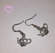 Kolczyki dzbanuszki czajniczki posrebrzane