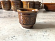 Stojaczki na jajka, porcelit Pruszków, 9 sztuk