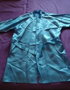 Cienki niebieski szlafrok 