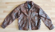 Kurtka skórzana męska brązowa XL Vintage z PRL