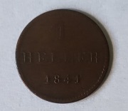 1 heller 1841 - Wolne Miasto Frankfurt