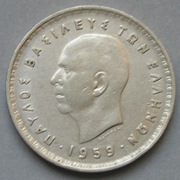 Grecja 10 drachm 1959 - król Paweł 