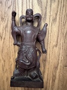 Rzeźba wojownik azjatycki, drewniana