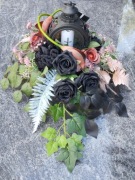 WIĄZANKA stroiki na GRÓB pomnik cmentarz Stroik z lampionem kompozycja 