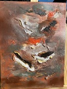 ,,SEDNO" Obraz strukturalny akrylowy ręcznie malowany abstrakcja 30 x 40 cm