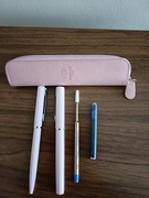 Pióro wieczne, długopis i etui.