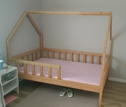 Łóżko drewniane domek 128x208