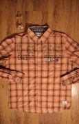 Koszula Camp David r. L pomarańczowa w kratkę męska bawełna dł rękaw 