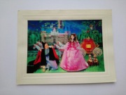 Pocztówka 3D oprawiona jak karnet stara Bajka KOPCIUSZEK - wyd. belgijskie