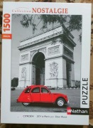 Puzzle Nathan 1500 - Citroen 2CV w Paryżu