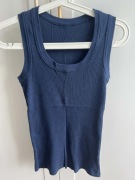 Bluzka damska Tank top na ramiączka granat prążkowany INTIMISSIMI r. 36 S