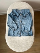 Bawełniana dżinsowa koszula z falbanką H&M 86 cm