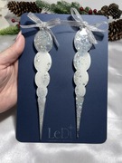 Ozdoby na choinkę „Lodowe sopelki” . Zawieszki 2 szt.