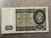 500 złotych 1940 seria A