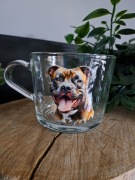 Szklanka kubek Handmade 400ml Staffordshire Bull Terrier