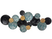 Dekoracja ścienna okręgi 3D Obraz metalowy  121x53 cm