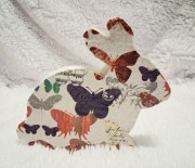 Zajączek wielkanocny z deski Decoupage Rękodzieło 