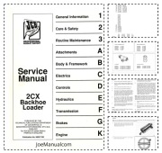 JCB 2CX 210 Service Manual 9803/7100 Service Manual Instrukcja serwisowa