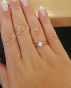 Pierścionek z brylantem 14ct,brylant 1ct