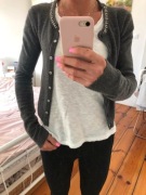 Liu Jo wełniany sweterek szary j. Pinko Zara Kors