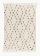 Ręcznie tuftowany dywan z bawełny z frędzlami Bina 160x230 cm boho