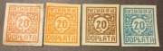 1942 OBÓZ II C, WOLDENBERG  - Znaczki dopłaty Fi D4(*) Cyfry, odcienie.