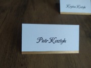 Winietki na stół ślub wesele malowane złoto
